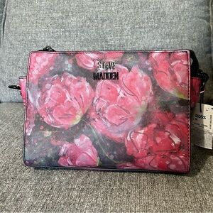 New Steve Madden Floral Pink Crossbody Bag